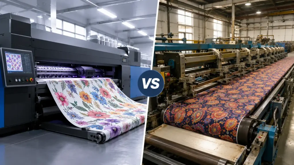 Digital Textile Printing vs Rotary Screen